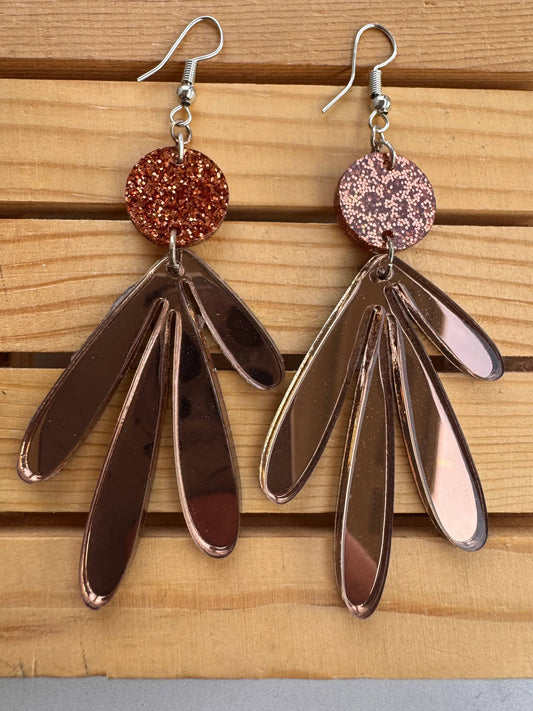 Truly Olive Fall Leaf Post Earrings - Earrings Dangle Earrings