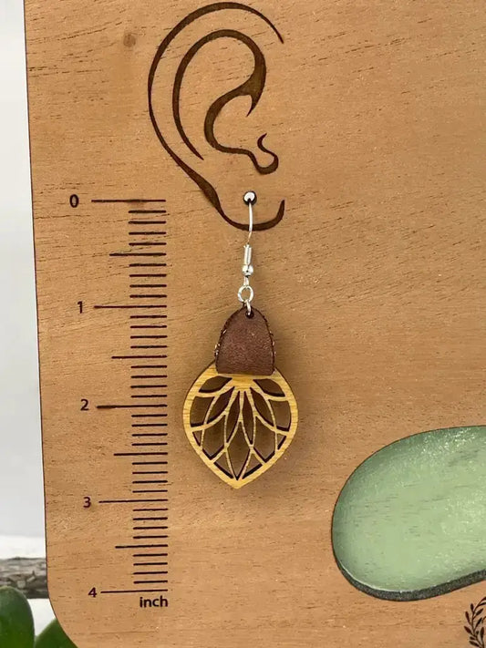 Truly Olive Filigree Drop Earrings - Earrings Dangle Earrings