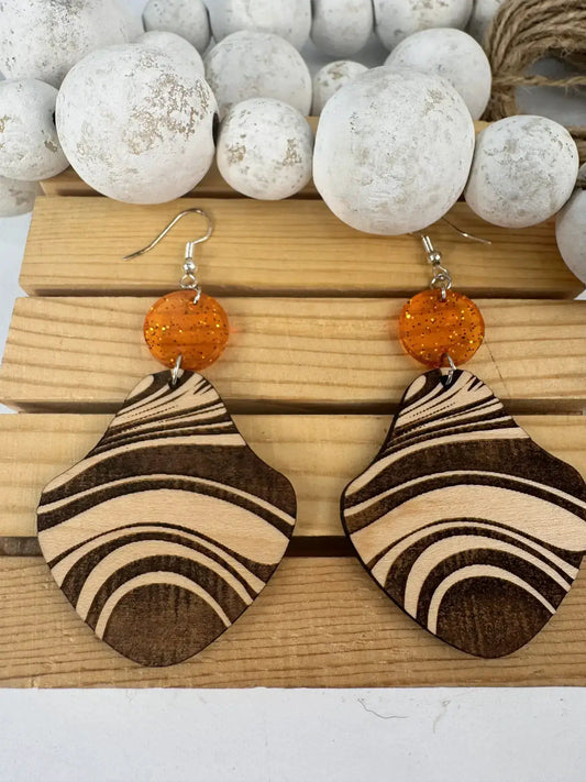 Truly Olive Wood Earrings Gift For Her - Earrings Dangle Earrings