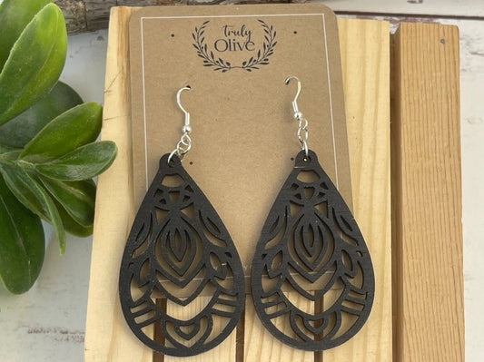 Truly Olive Enhance Your Style With Ornate Teardrop Earrings - Earrings Dangle Earrings