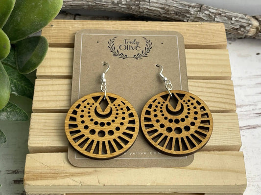 Truly Olive Lightweight Dangle Earrings in Geometric Shapes - Earrings Dangle Earrings