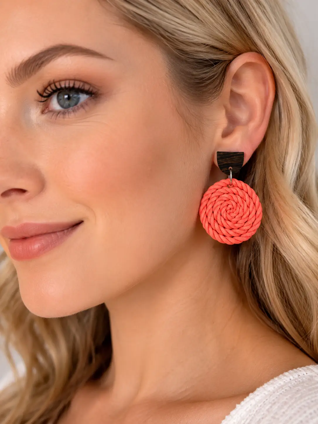 Truly Olive Lightweight Spiral Rope Earrings - Uncategorized Stud/Post Earrings