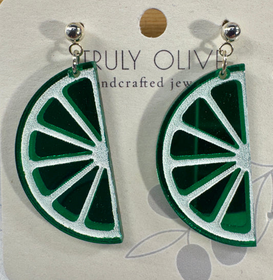 Half Slice Citrus Earrings - Lemon Lime and Orange