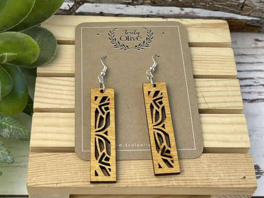 Truly Olive Discover the Stunning Rectangle Mandala Earrings - Earrings Dangle Earrings