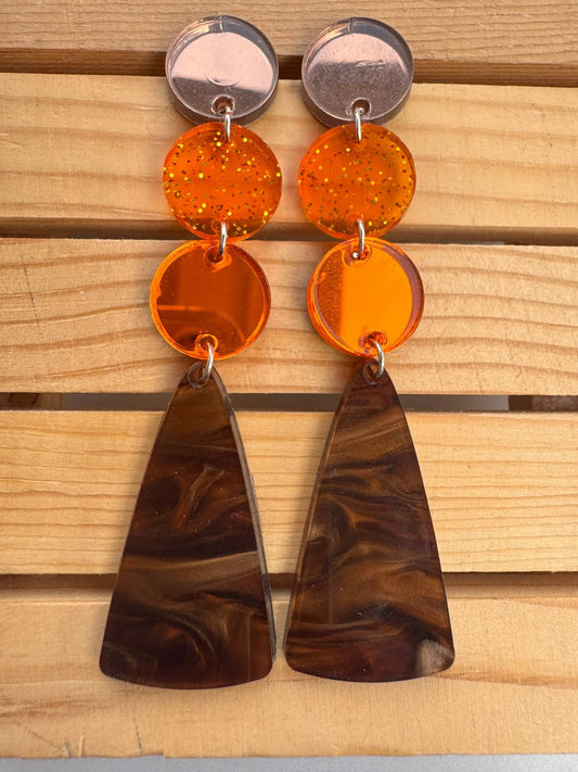Truly Olive Long Fall Dangle Earrings - Earrings Dangle Earrings