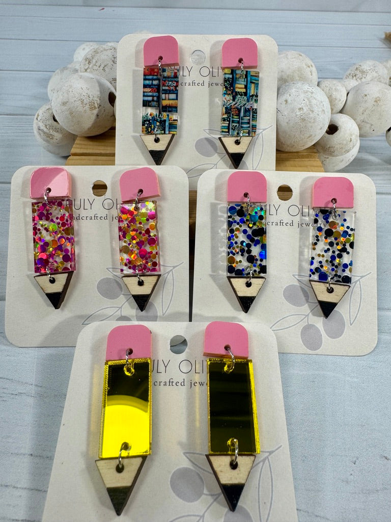 Back To School Pencil Earrings