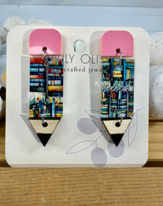 Trulyolive Back To School Pencil Earrings - Earrings