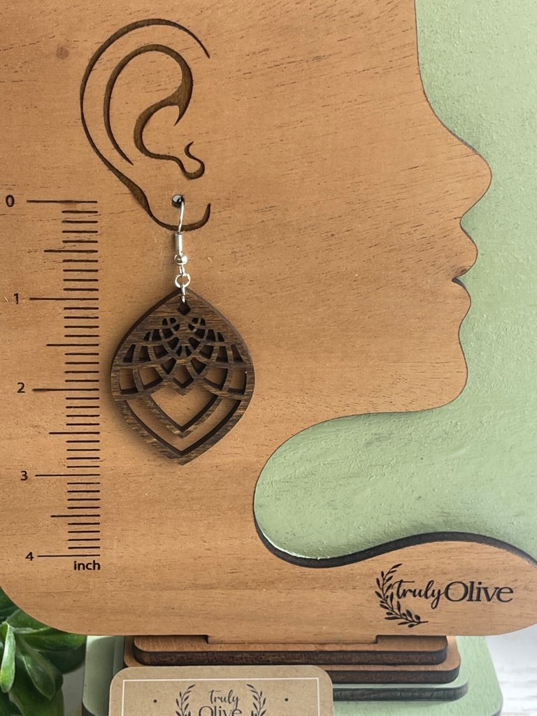 Handmade Filigree Wood Earrings