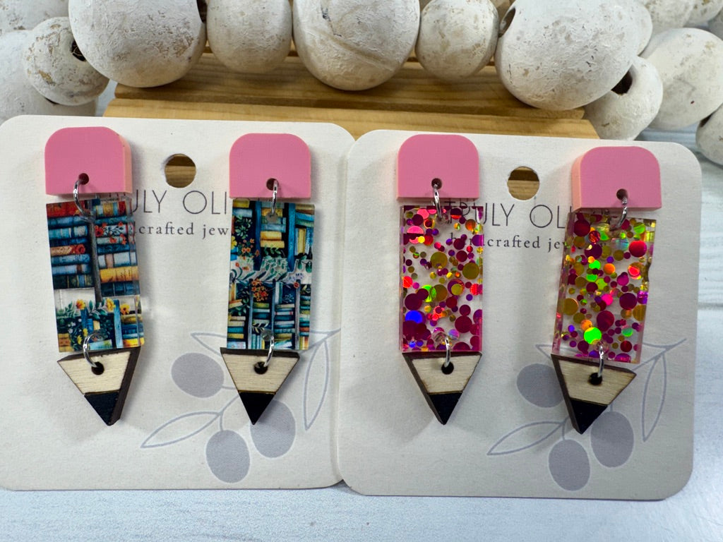 Back To School Pencil Earrings