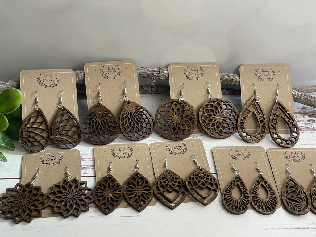 Wooden Boho Earrings All Day Wear