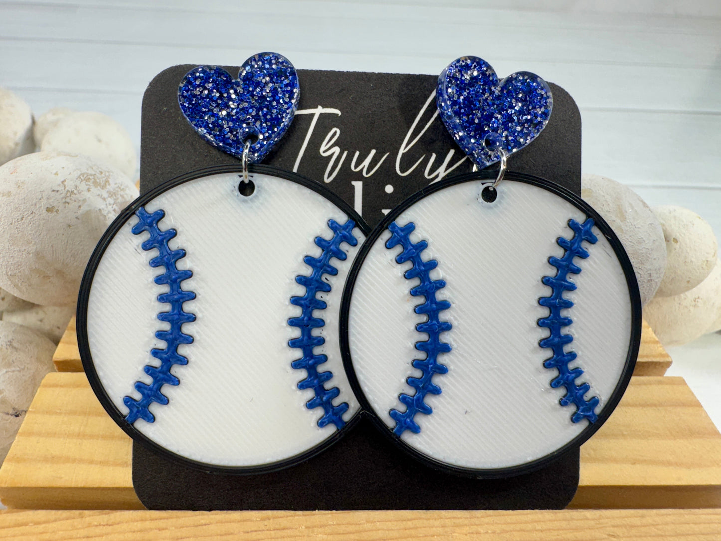 Team Color Baseball Earrings - Choose Your Team Color