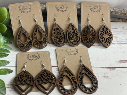 Wooden Boho Earrings All Day Wear