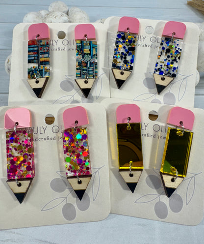 Back To School Pencil Earrings