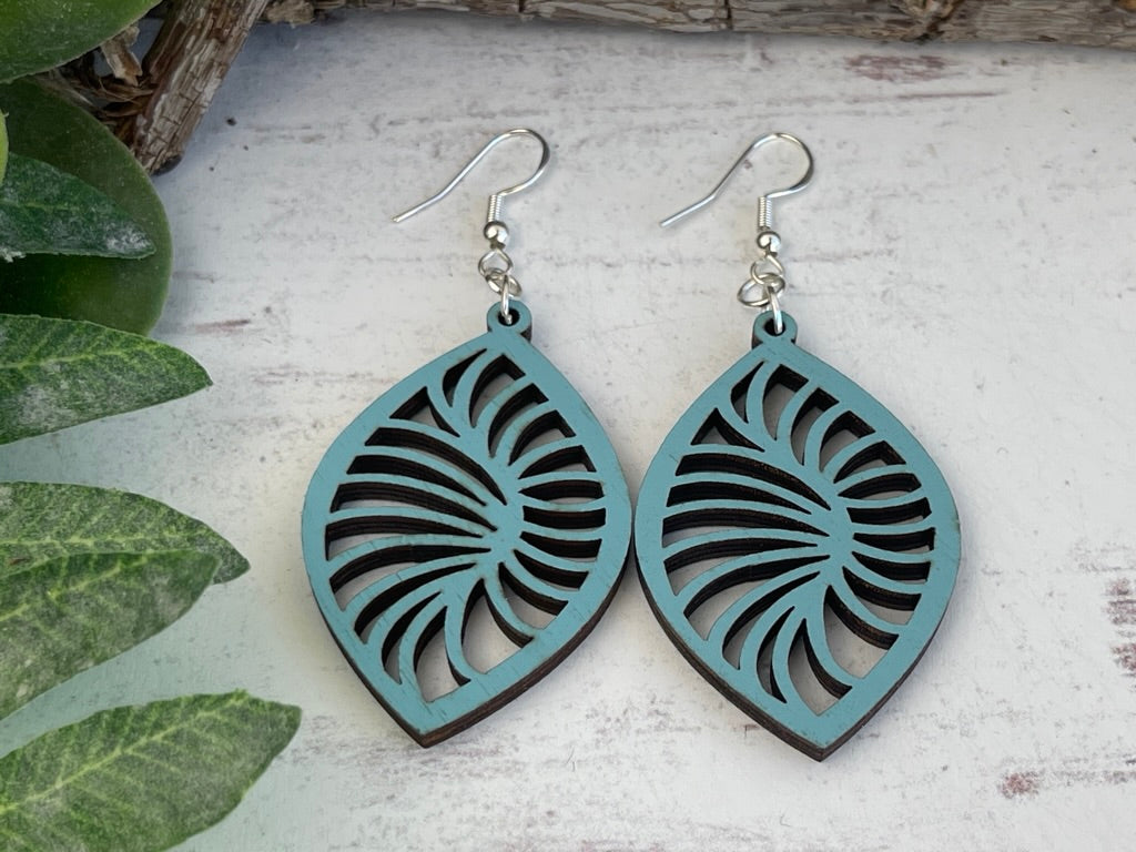 Stylish Geometric Wood Earrings