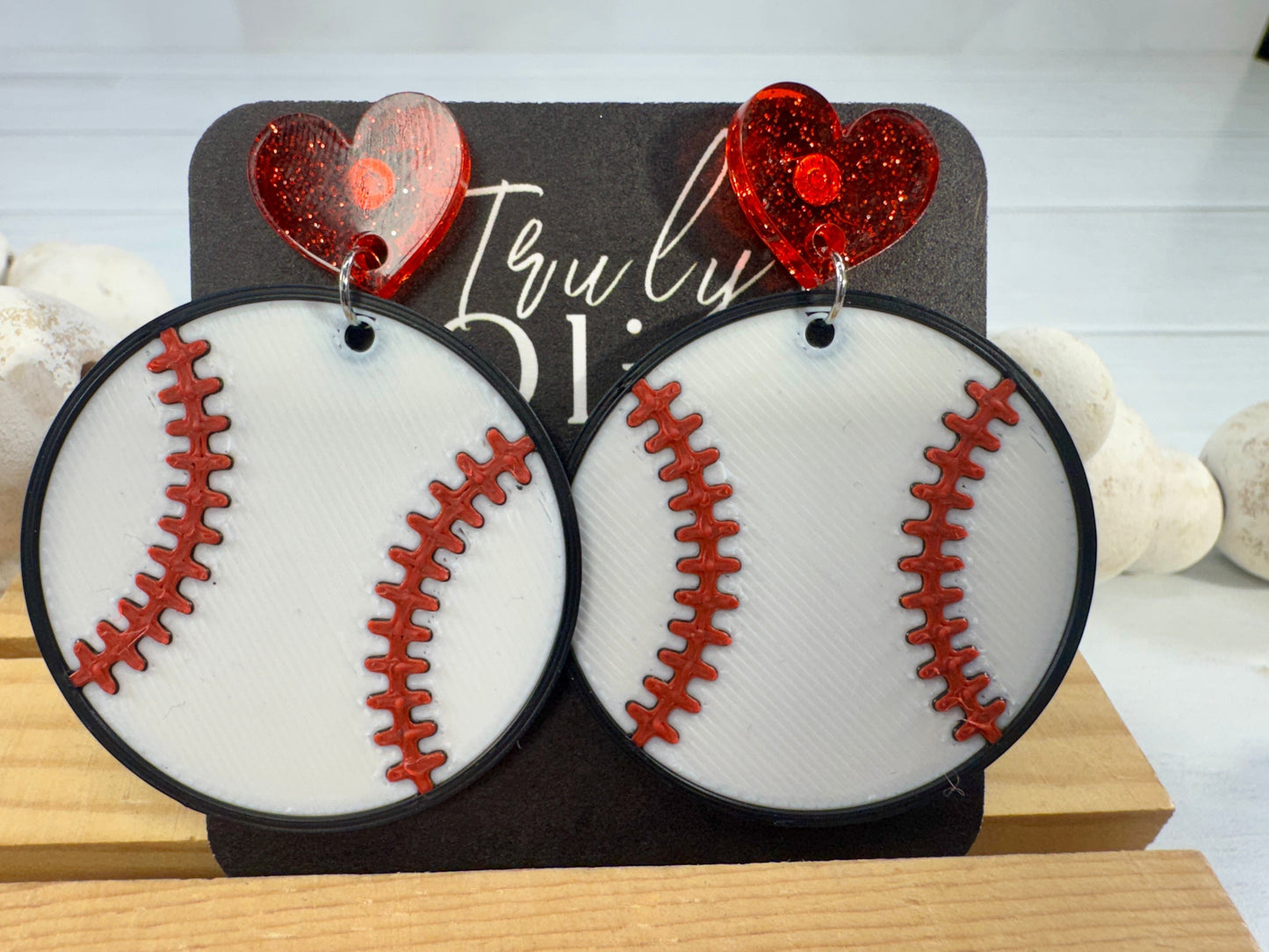 Team Color Baseball Earrings - Choose Your Team Color