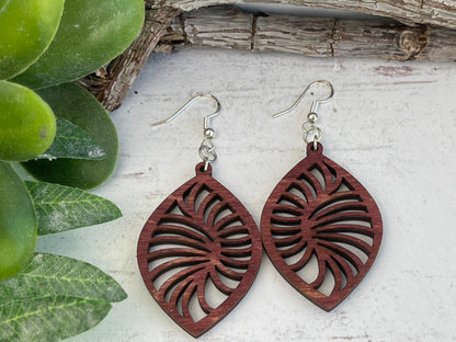 Stylish Geometric Wood Earrings