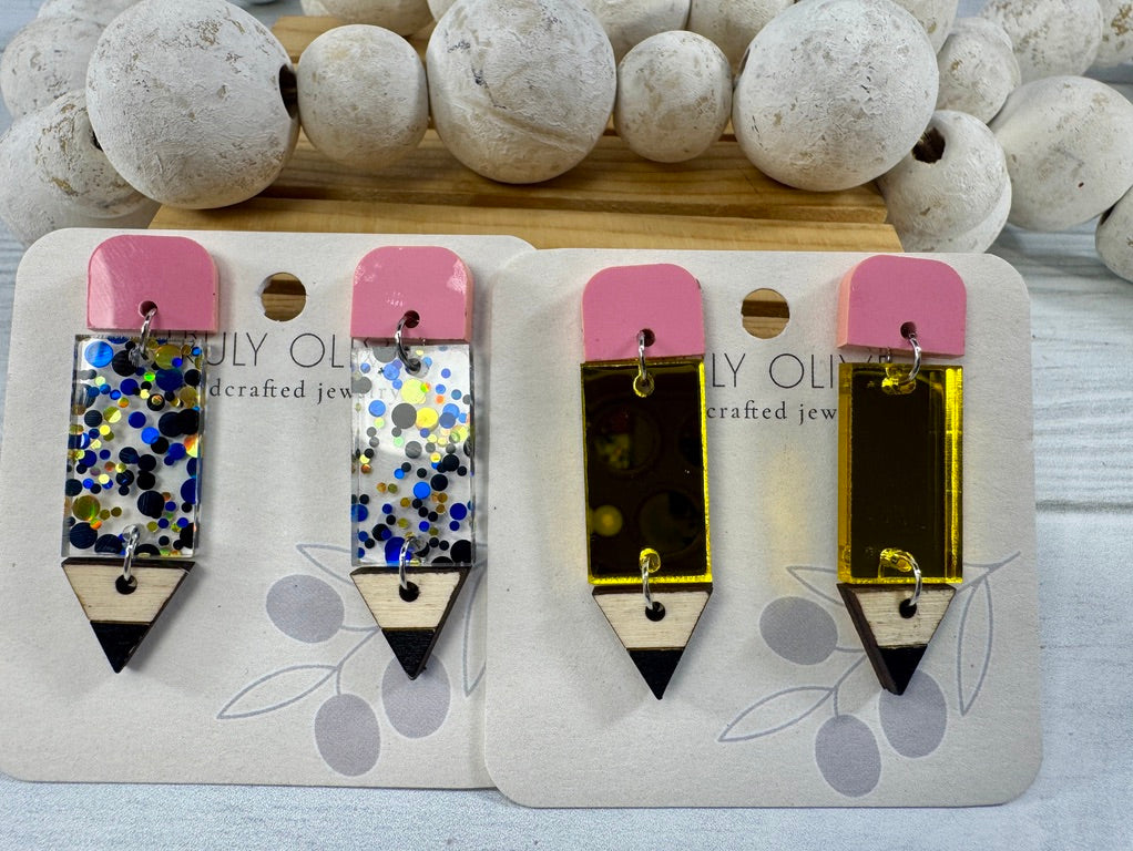 Back To School Pencil Earrings