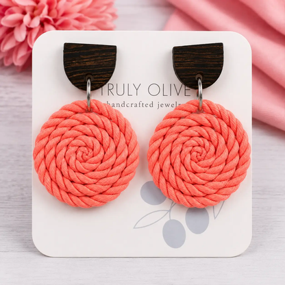 Truly Olive Lightweight Spiral Rope Earrings - Uncategorized Stud/Post Earrings