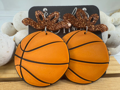 Custom Color Basketball Team Earrings