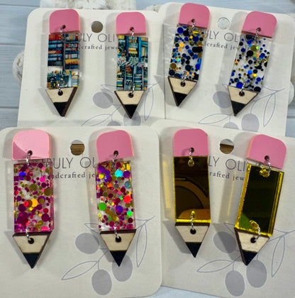 Back To School Pencil Earrings
