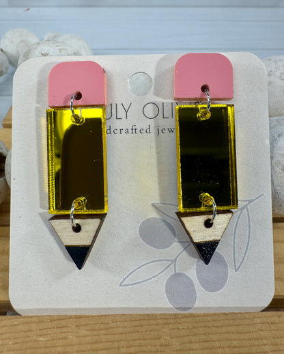 Back To School Pencil Earrings