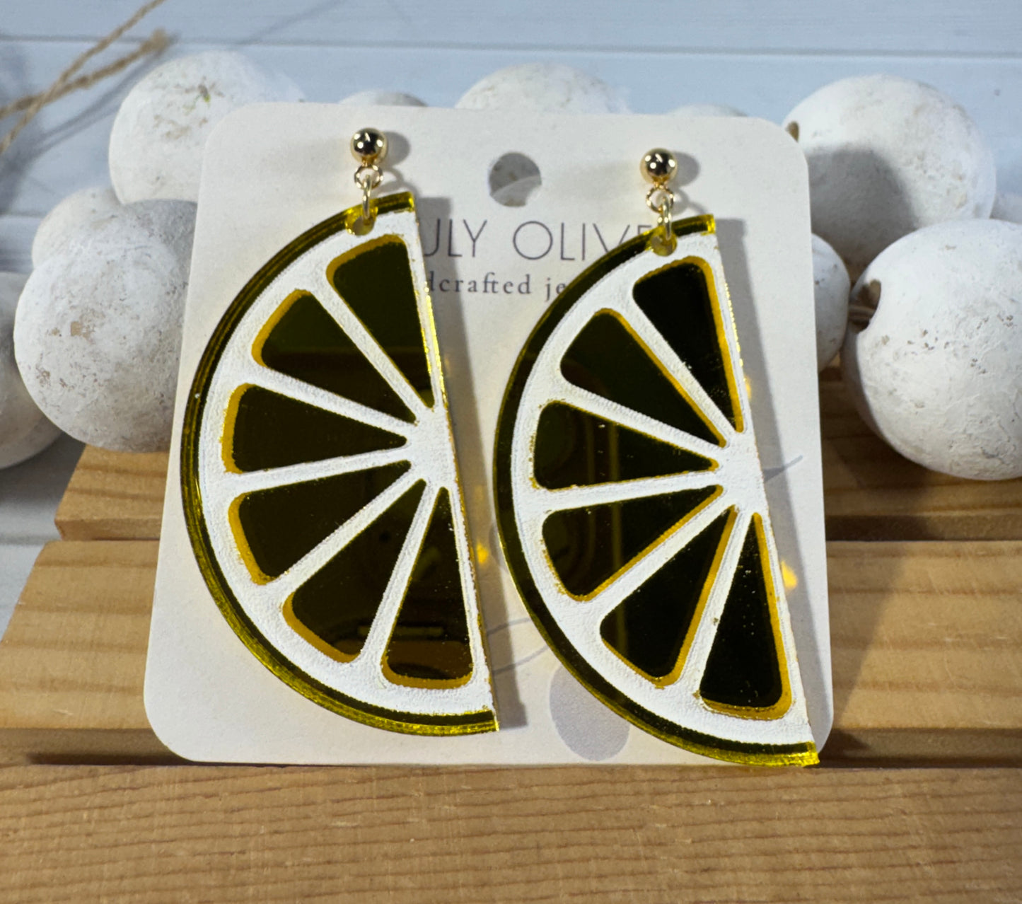 Half Slice Citrus Earrings - Lemon Lime and Orange