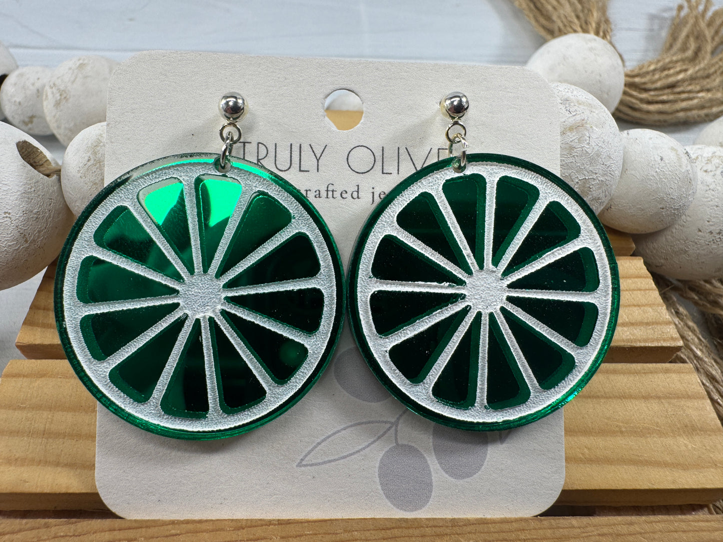 Citrus Slice Earrings - Bright and Shiny Citrus Earrings