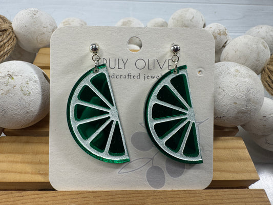 Half Slice Citrus Earrings - Lemon Lime and Orange