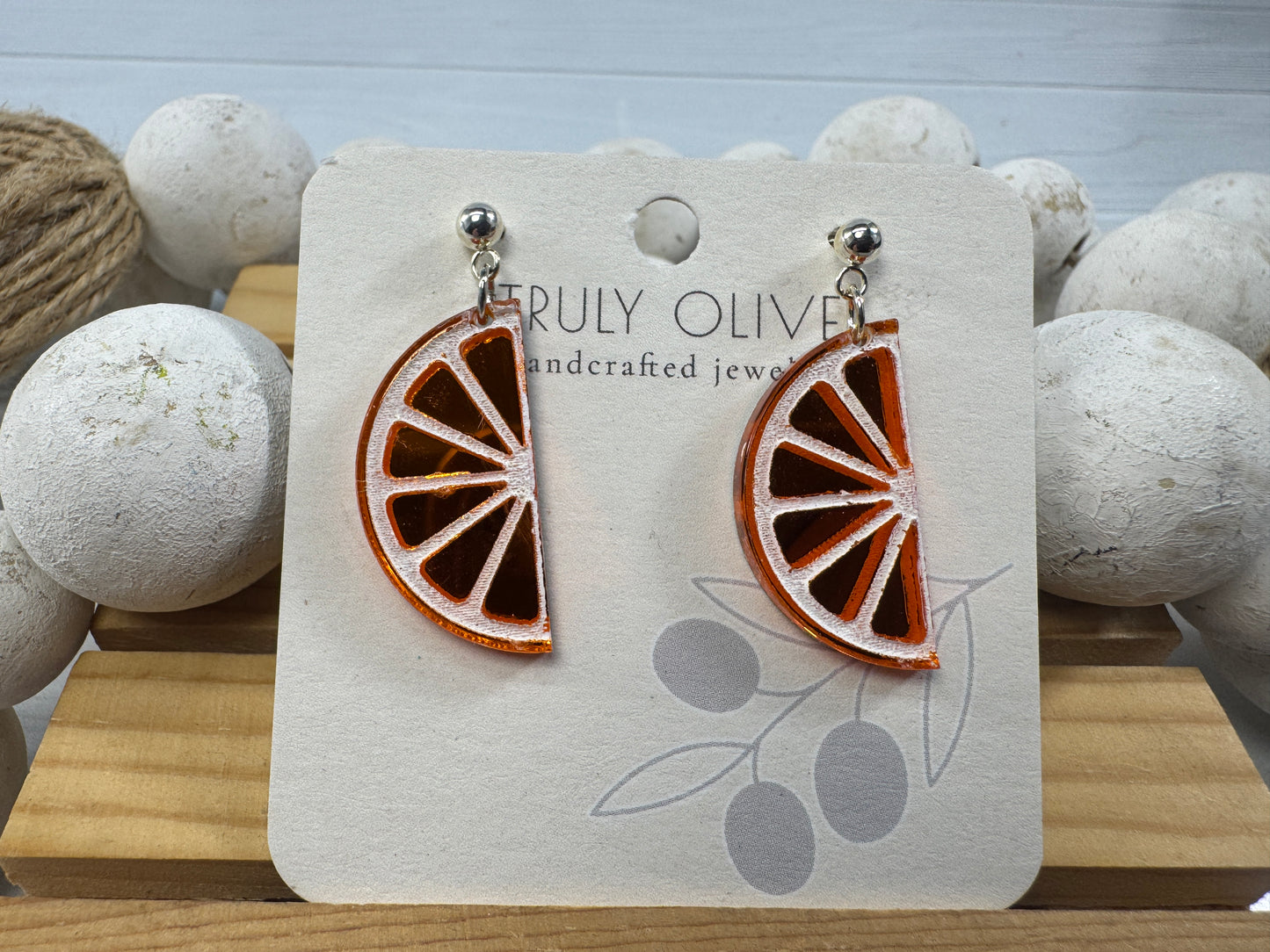 Half Slice Citrus Earrings - Lemon Lime and Orange