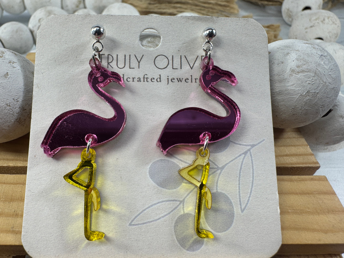 Pink Flamingo Earrings