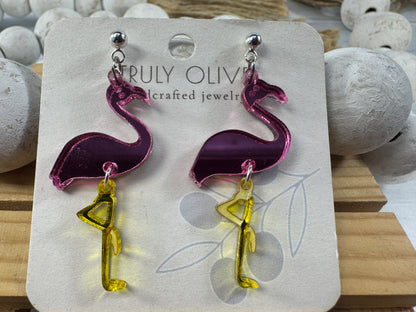 Pink Flamingo Earrings