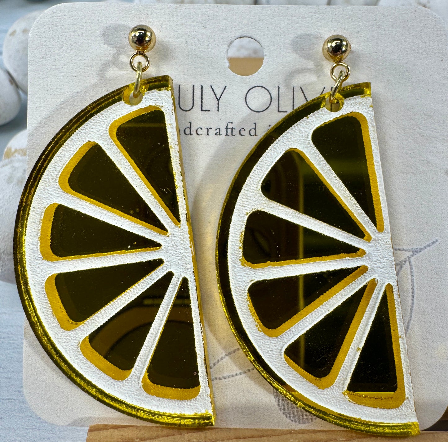 Half Slice Citrus Earrings - Lemon Lime and Orange