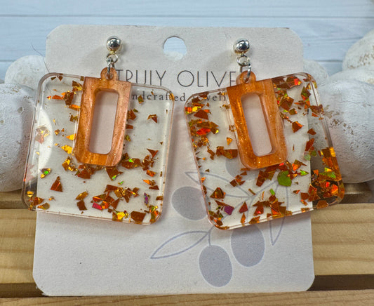 Spring Sparkle Flake Acrylic Earrings