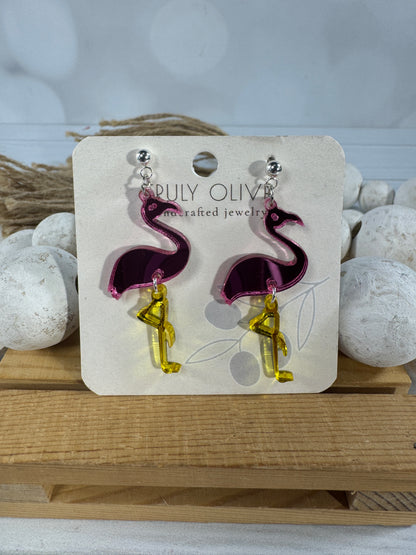 Pink Flamingo Earrings