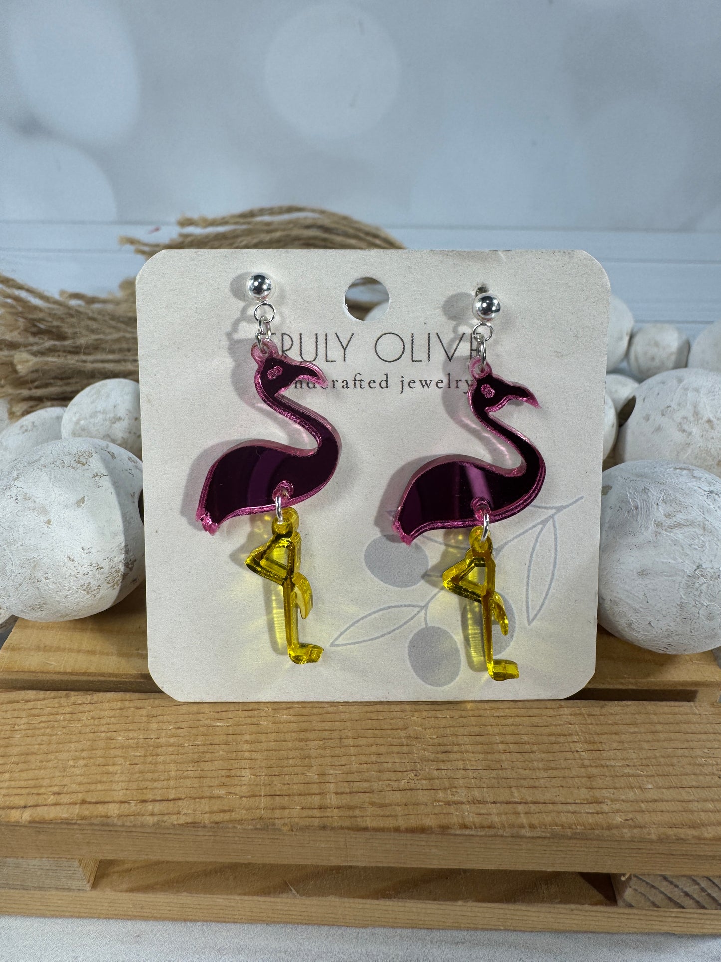 Pink Flamingo Earrings