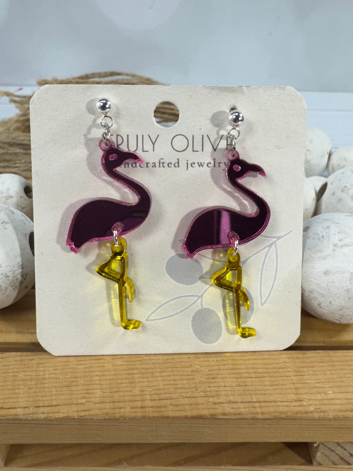 Pink Flamingo Earrings