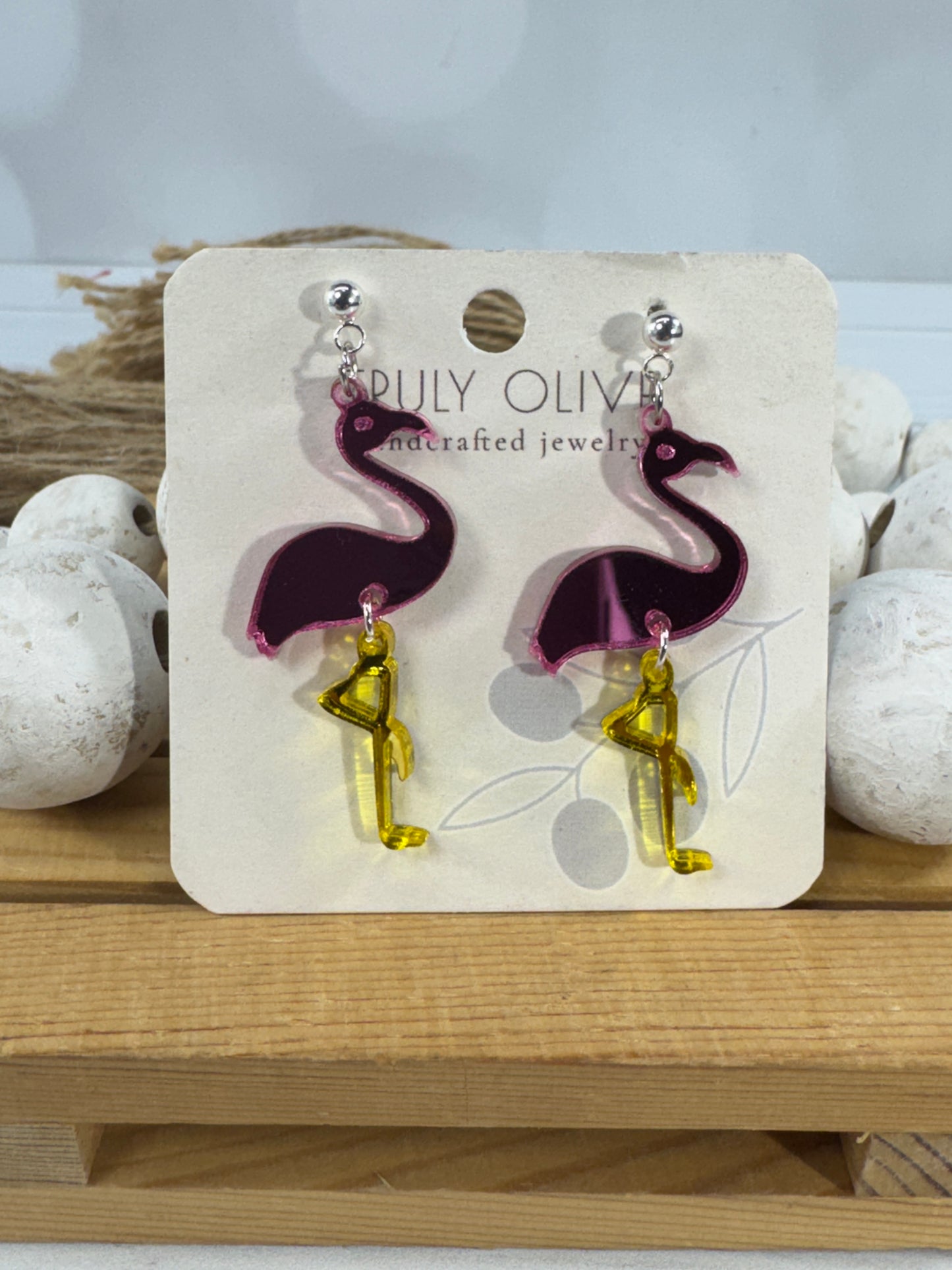 Pink Flamingo Earrings