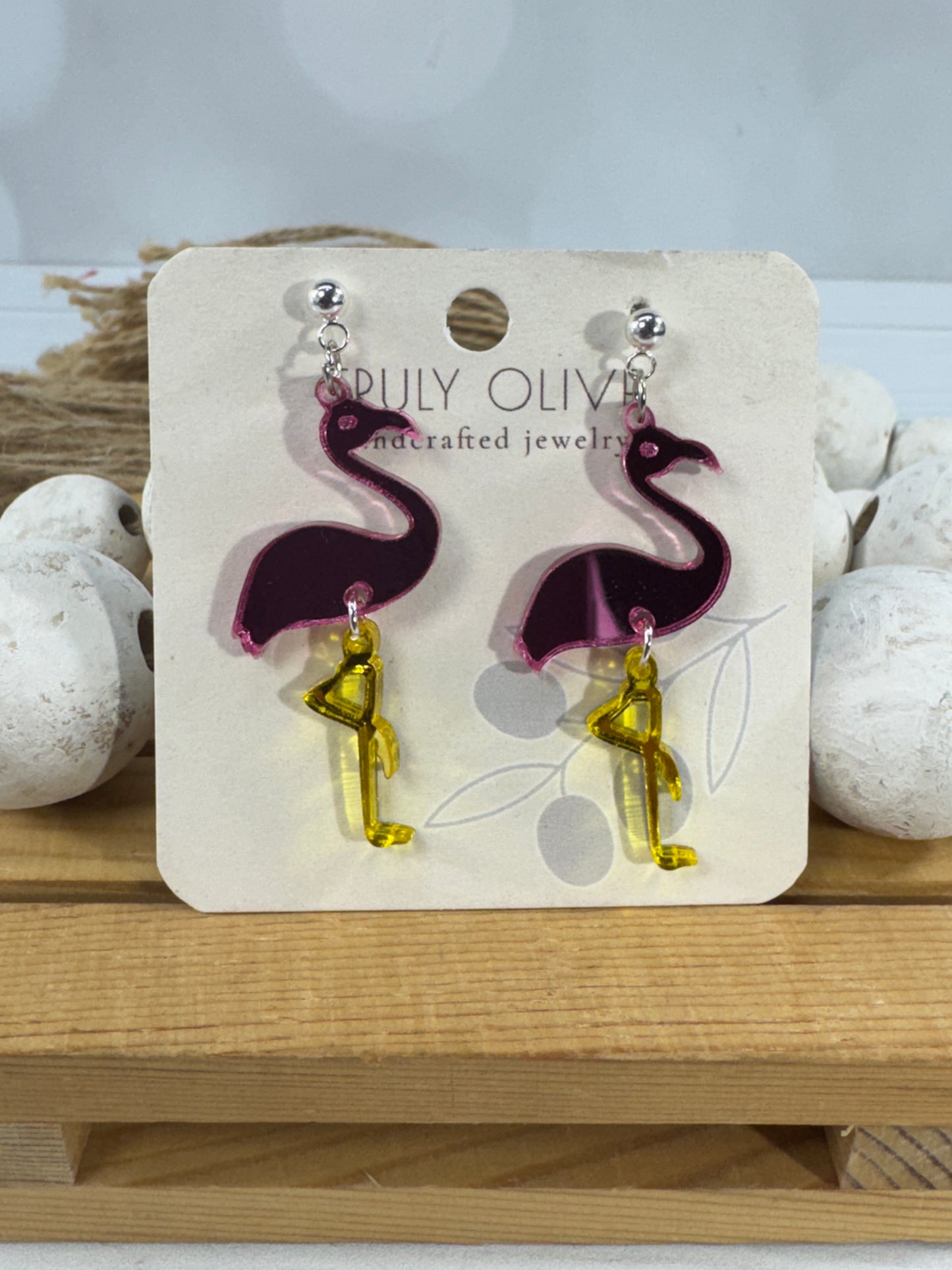 Pink Flamingo Earrings
