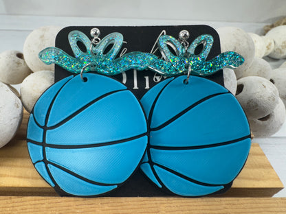 Custom Color Basketball Team Earrings