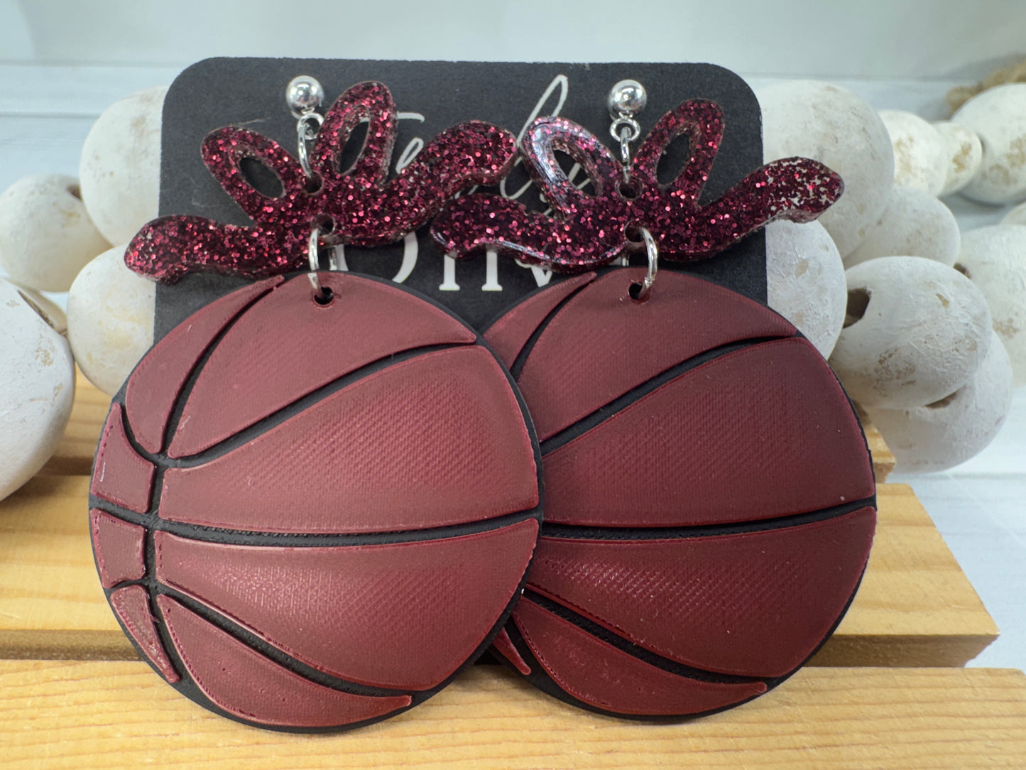 Custom Color Basketball Team Earrings