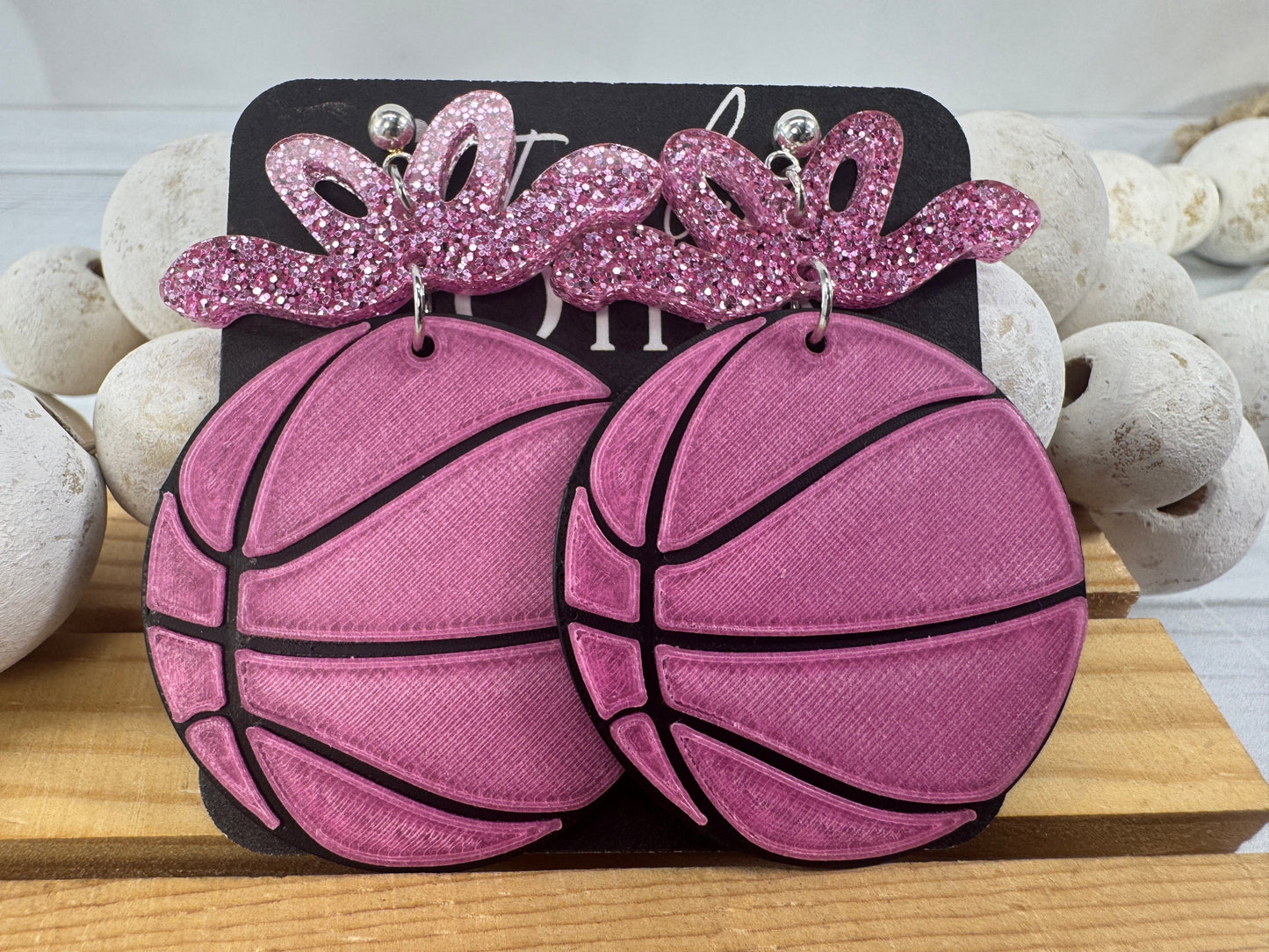 Custom Color Basketball Team Earrings