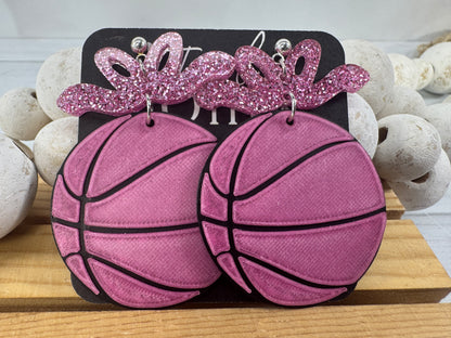Custom Color Basketball Team Earrings