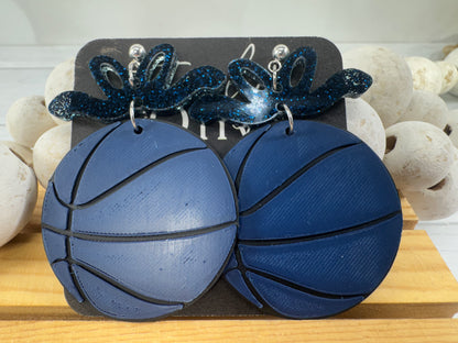 Custom Color Basketball Team Earrings