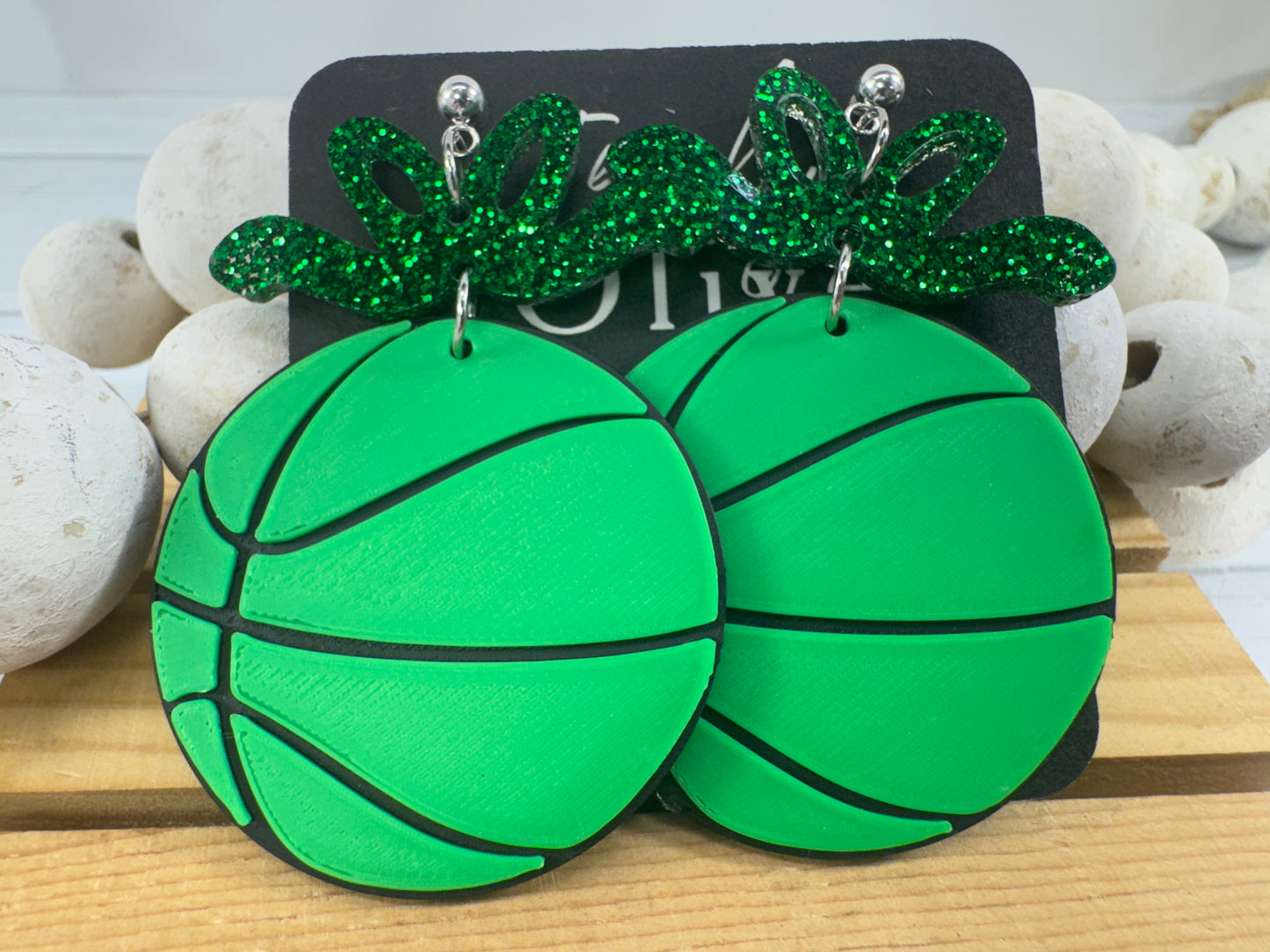 Custom Color Basketball Team Earrings
