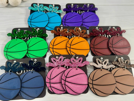 Trulyolive Custom Color Basketball Team Earrings - Earrings Dangle Earrings