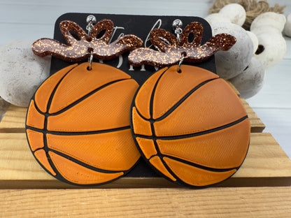 Custom Color Basketball Team Earrings