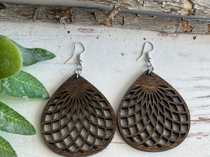 Wooden Statement Earrings