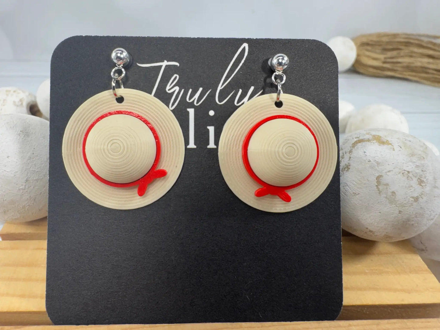 Truly Olive Sun Hat Earrings | Summer Hat Earrings | Beach Earrings | Vacation Jewelry | Cute Summer Accessories | Coastal Earrings - Earrings Stud/Post Earrings