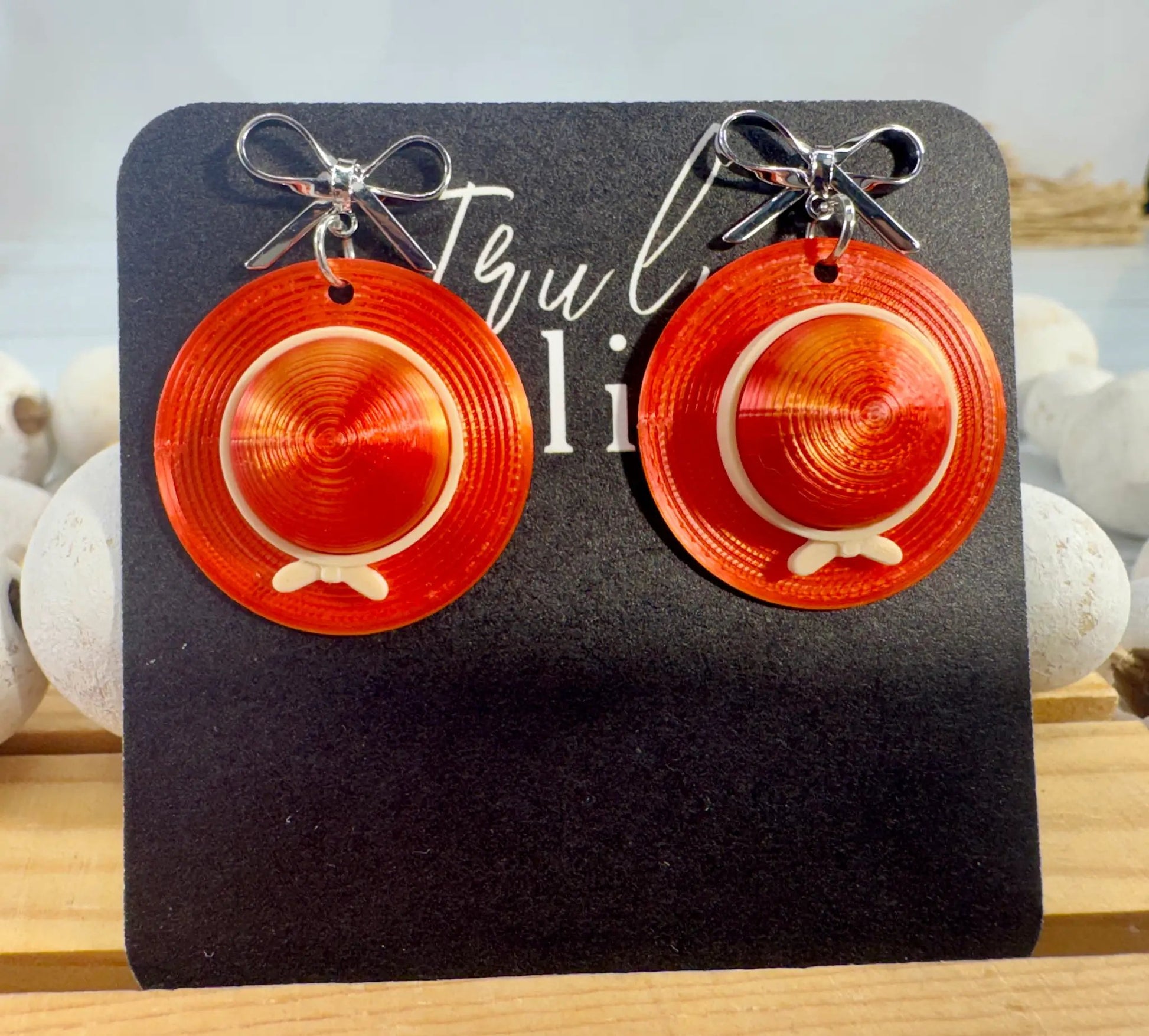 Truly Olive Sun Hat Earrings | Summer Hat Earrings | Beach Earrings | Vacation Jewelry | Cute Summer Accessories | Coastal Earrings - Earrings Stud/Post Earrings