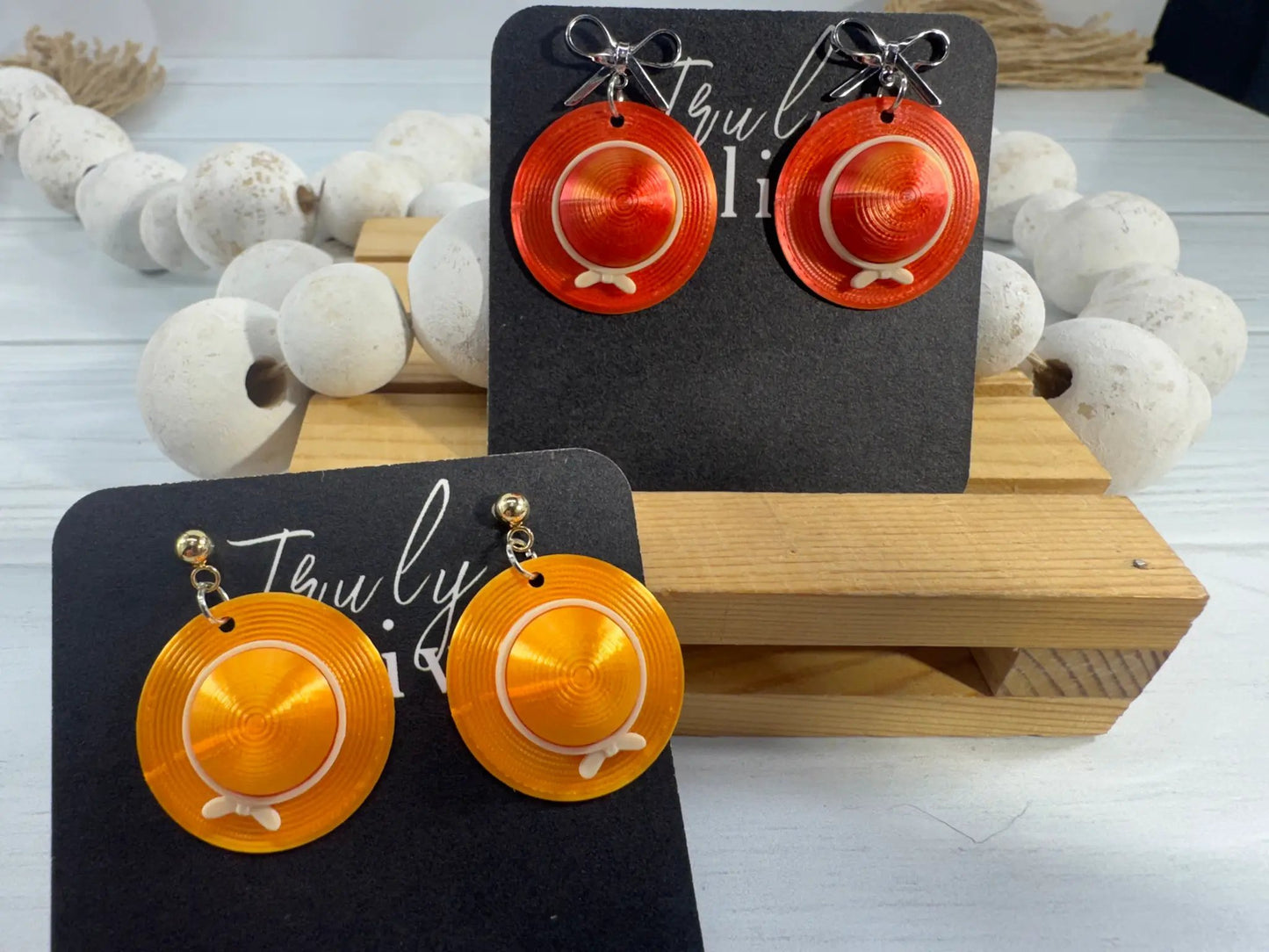 Truly Olive Sun Hat Earrings | Summer Hat Earrings | Beach Earrings | Vacation Jewelry | Cute Summer Accessories | Coastal Earrings - Earrings Stud/Post Earrings